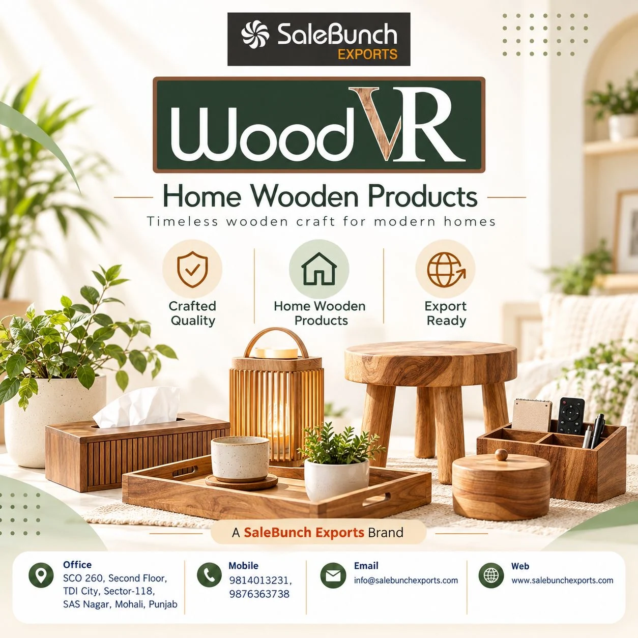 WoodVR wooden home goods, trays and décor
